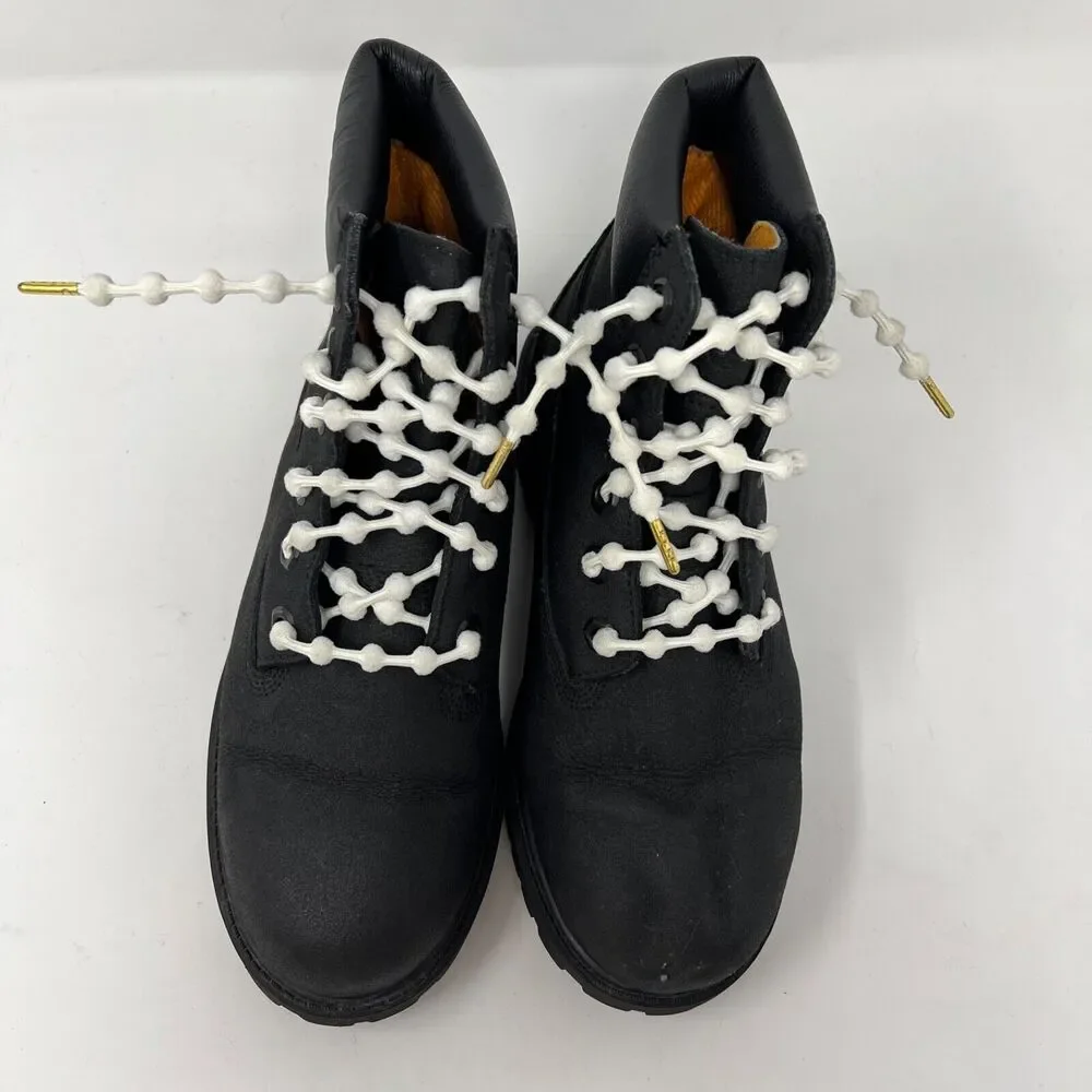 TIMBERLAND BOYS  BLACK BOOTS, SIZE 4.5 US